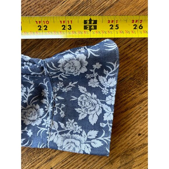 Scotch & Soda Blue Gray Retro Floral Button Up Shirt Top Mens Size Medium - Picture 9 of 9